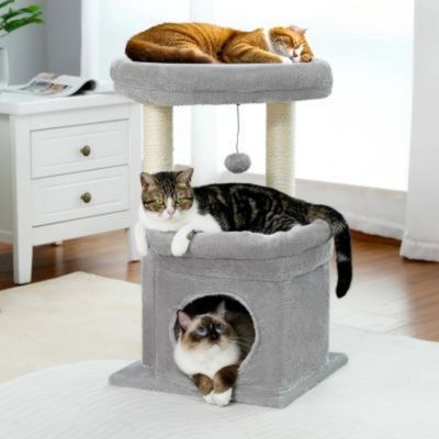 arbre a chat pas cher rondo gris