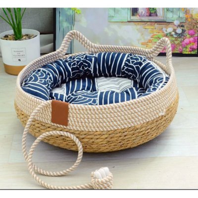 Coussin-Chat | ChatOasisâą - Bleu- Pelochon