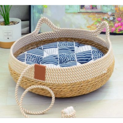 Coussin-Chat | ChatOasisâą - Bleu
