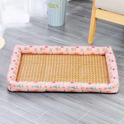 coussin chat relax fraicheur rose tetes de lapin