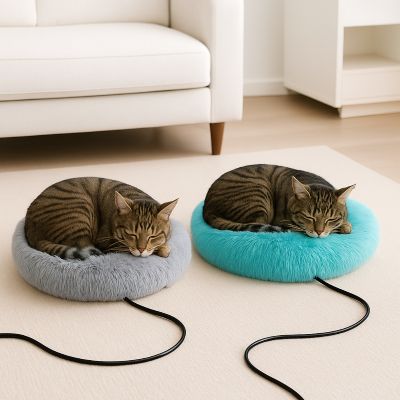 coussin pour chat douce chaleur les coloris