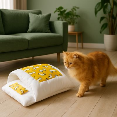 maison chat dodocat couleur jaune