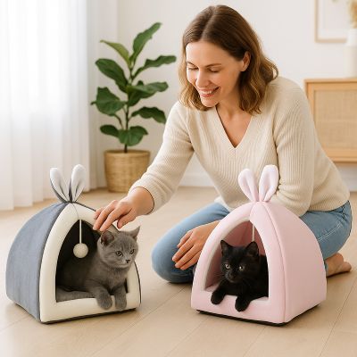panier chat zanimo avec femme