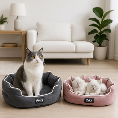 panier pour chat fango avec trois chats