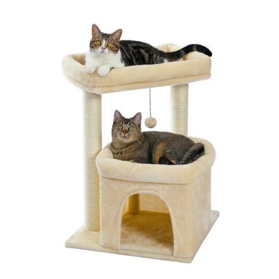 Arbre-à-chat-en-bois-CondoPerch-Beige