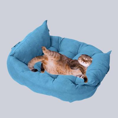 Coussin Chat | CoussinMultiMiaou™ - Bleu-Clair