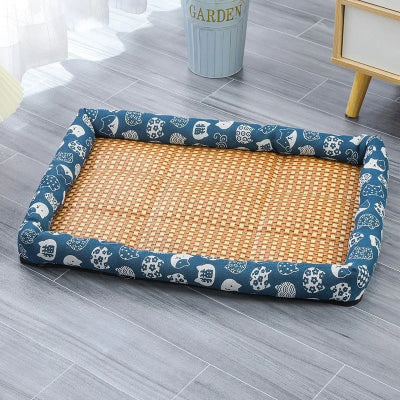 coussin chat relax fraicheur bleu tetes de chat