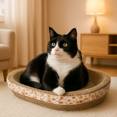 lit chat gratouille blanc