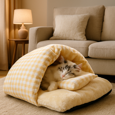 lit pour chat sunnyconfort dans un salon