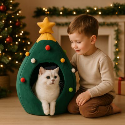 maison pour chat sapindecor avec enfant