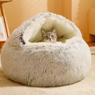 niche pour chat calinpeluche marron