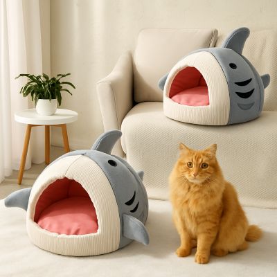 niche pour chat marina avec chat roux
