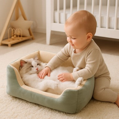 panier pour chat nidouillet vert